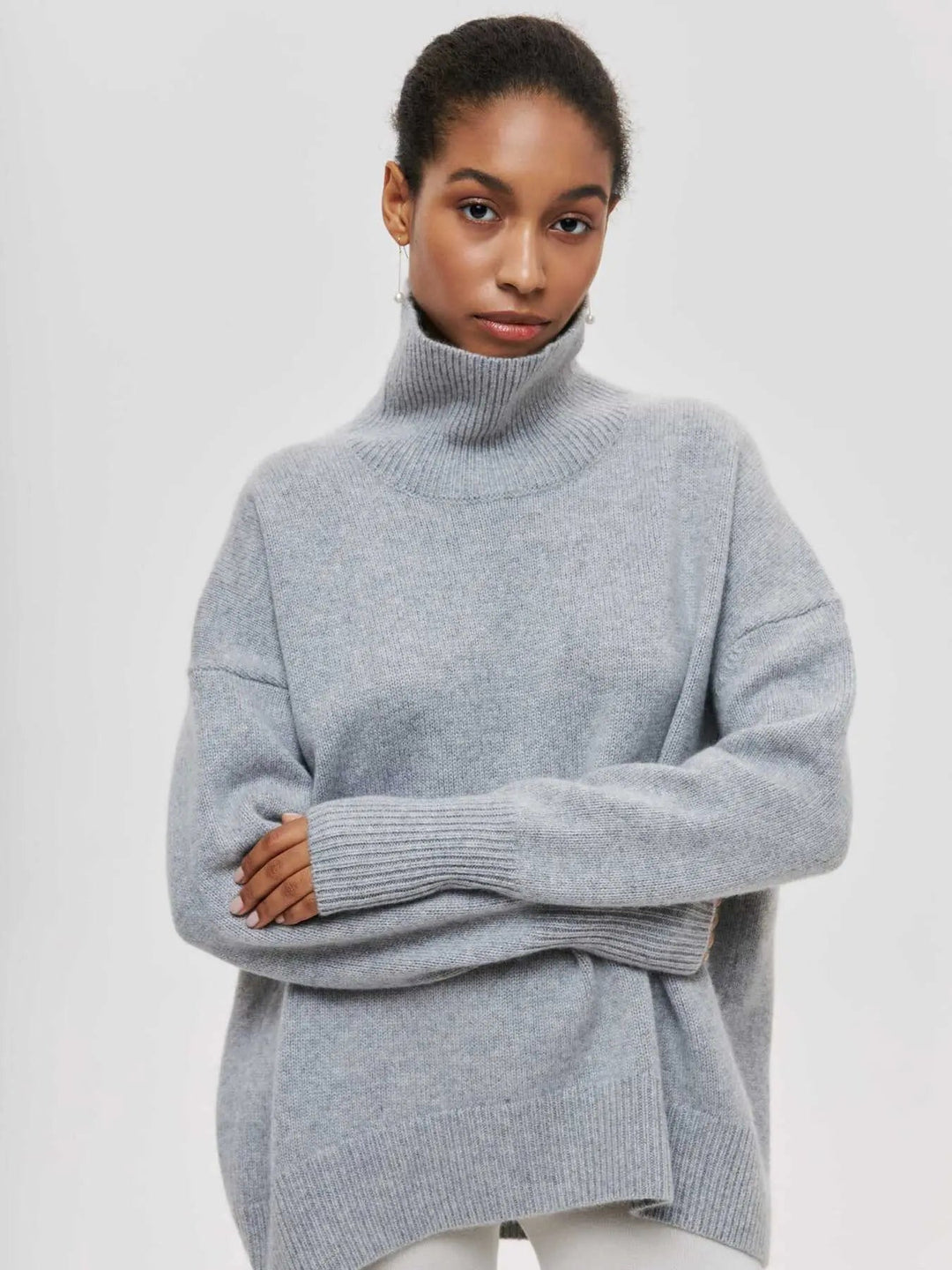 Womens Knit Sweater Soft Crew Neck Casual Fit