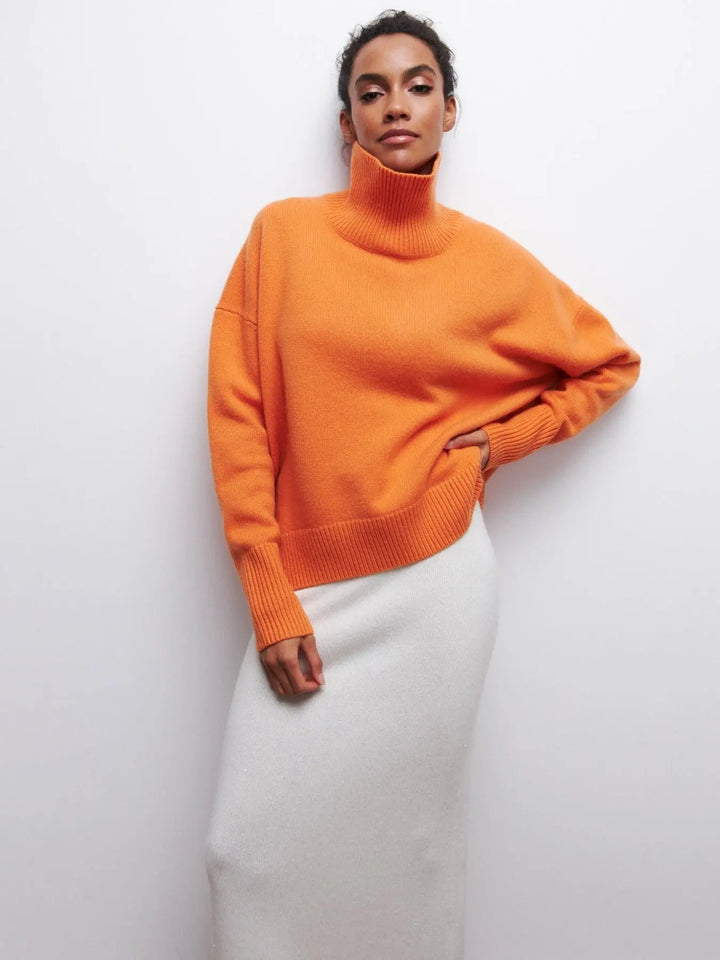 Womens Knit Sweater Soft Crew Neck Casual Fit - BritishMode