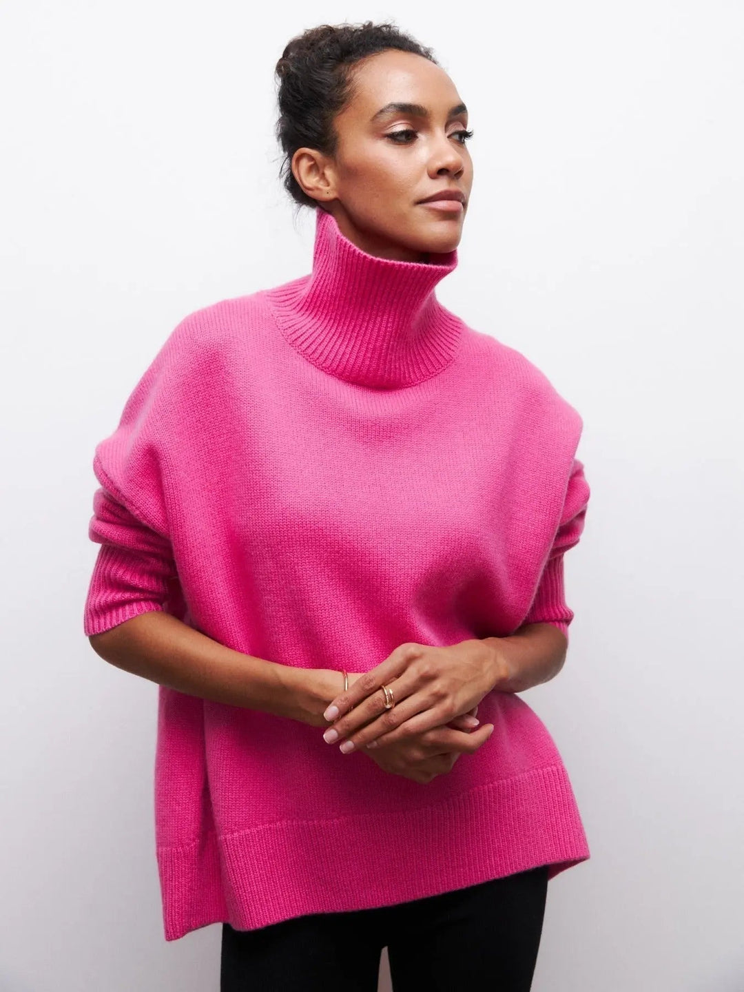 Womens Knit Sweater Soft Crew Neck Casual Fit
