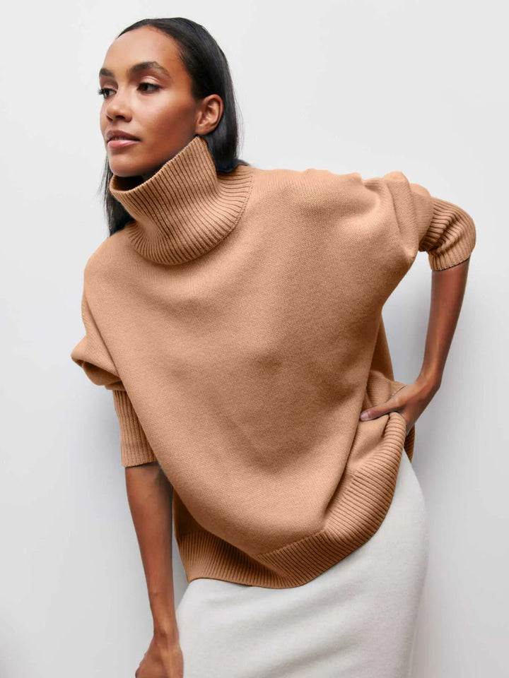 Womens Knit Sweater Soft Crew Neck Casual Fit