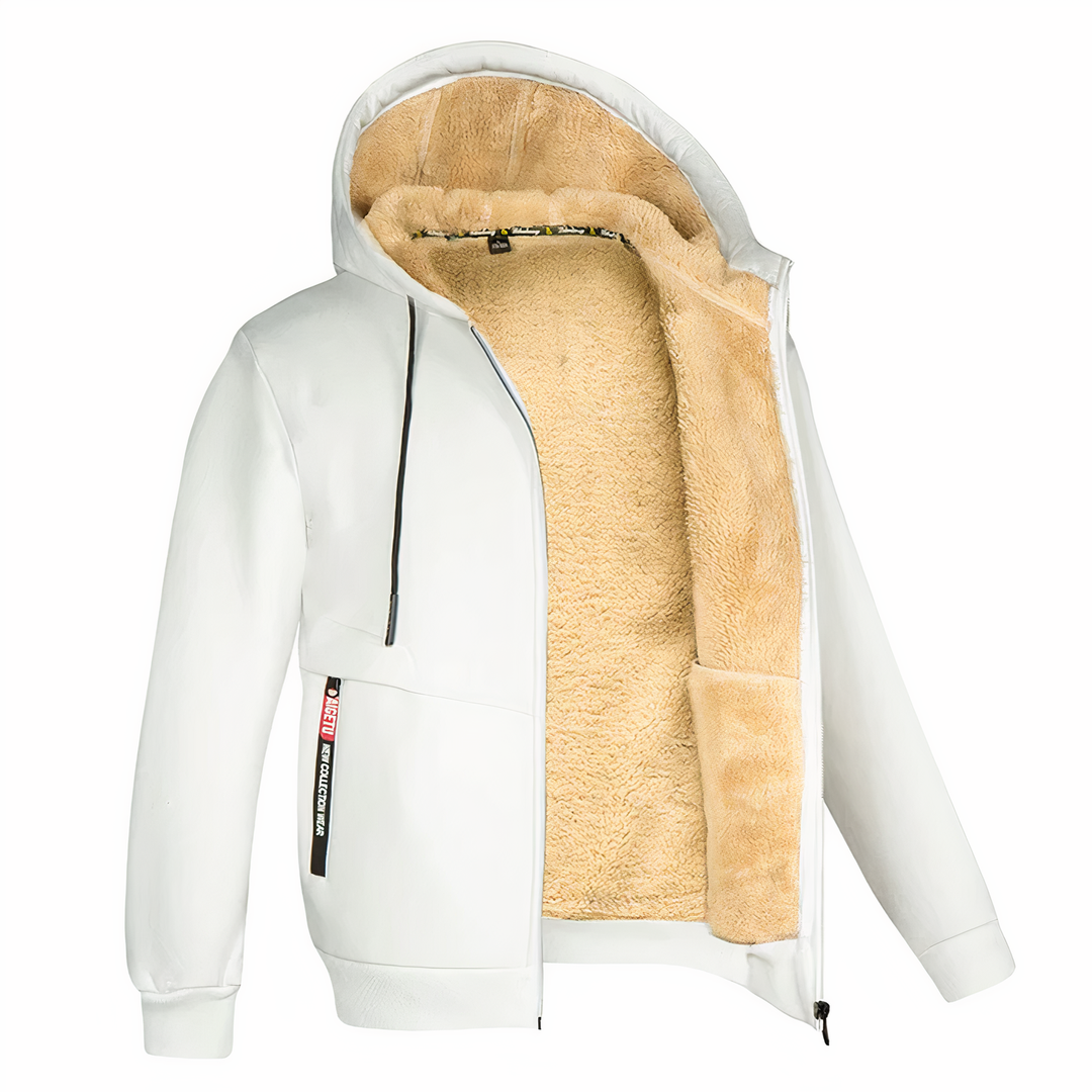 Mens Fleece Zip Hoodie Warm Fit