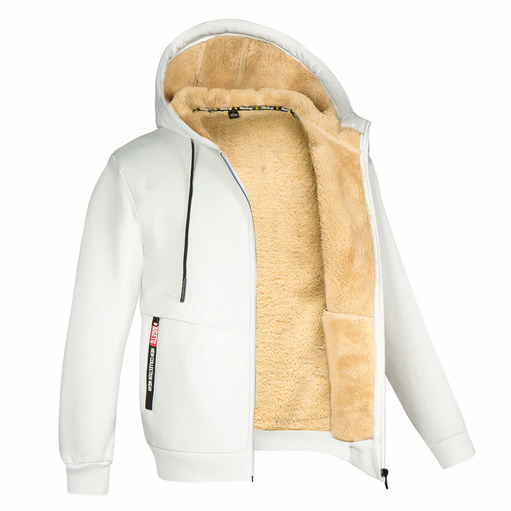 Mens Fleece Zip Hoodie Warm Fit