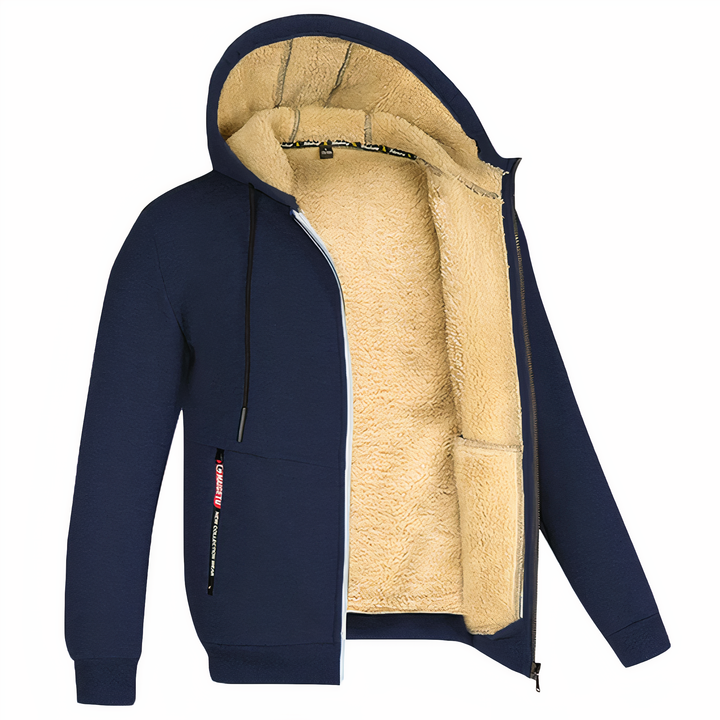 Mens Fleece Zip Hoodie Warm Fit