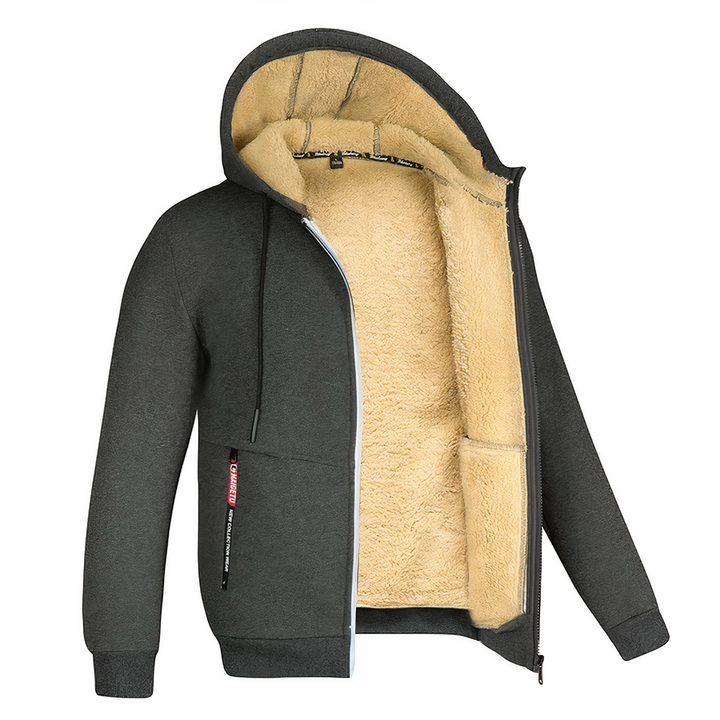 Mens Fleece Zip Hoodie Warm Fit