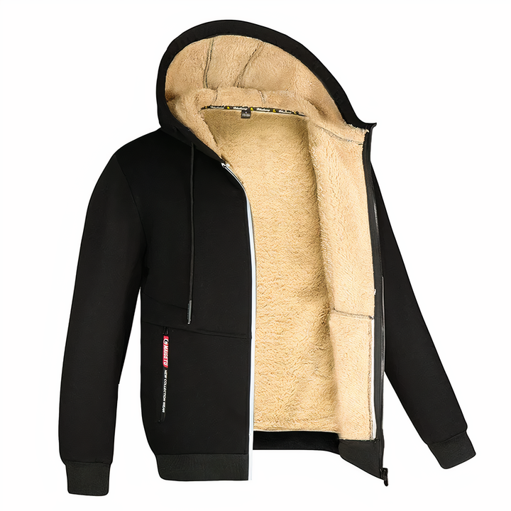 Mens Fleece Zip Hoodie Warm Fit