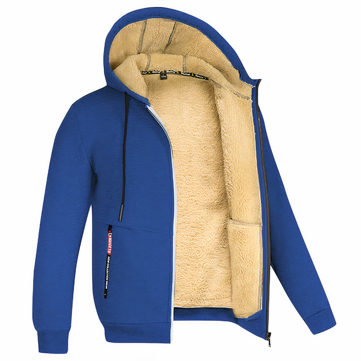 Mens Fleece Zip Hoodie Warm Fit