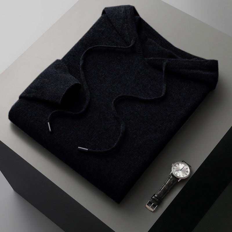 Mens Pullover Hoodie Cotton Adjustable Fit