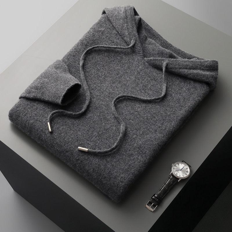 Mens Pullover Hoodie Cotton Adjustable Fit