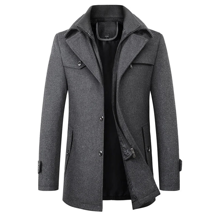 Mens Water-Repellent Winter Coat with Hood Regular Fit