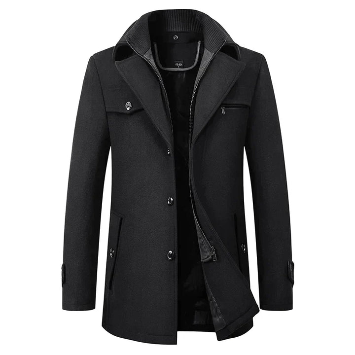Mens Water-Repellent Winter Coat with Hood Regular Fit - BritishMode