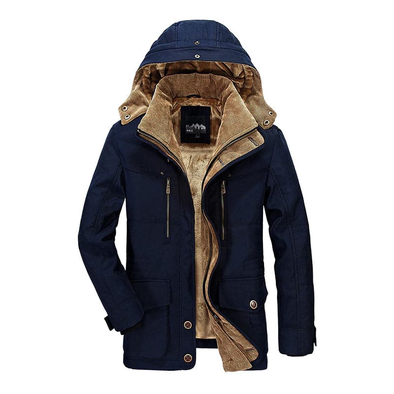Mens Winter Jacket with Multiple Pockets - BritishMode