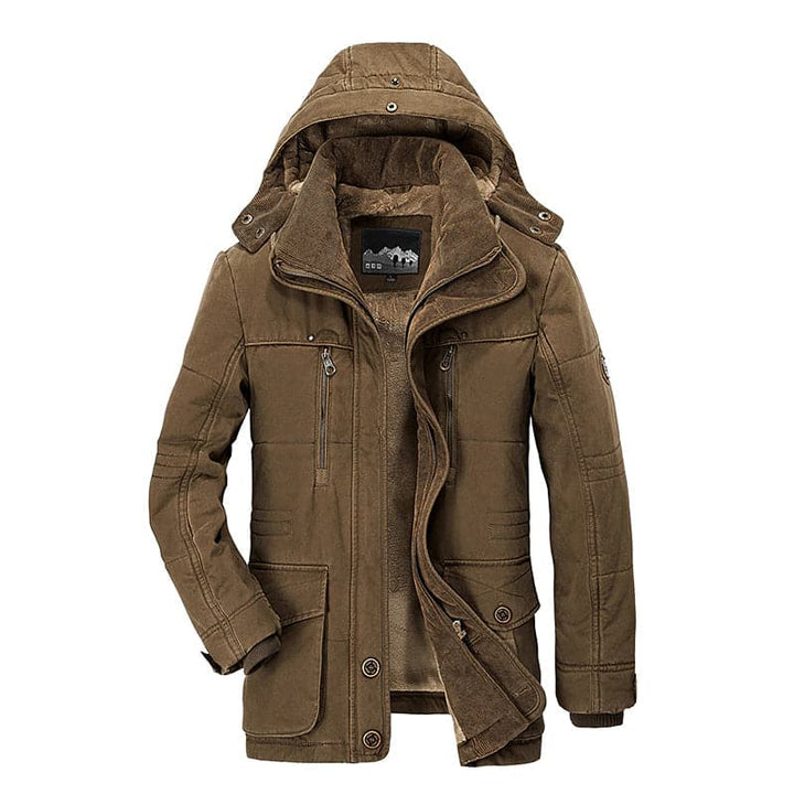 Mens Winter Jacket with Multiple Pockets