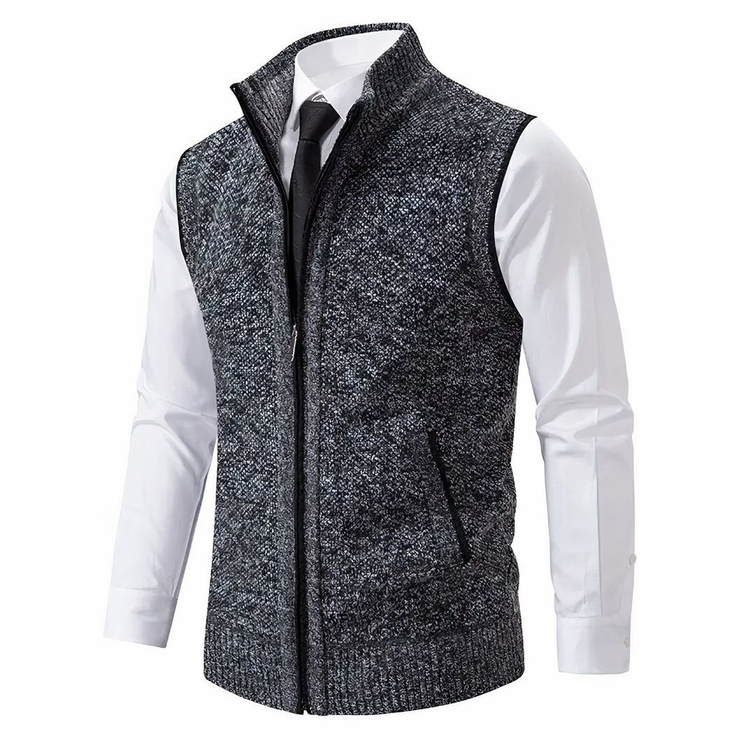 Mens Vest Water Resistant Zipper Closure