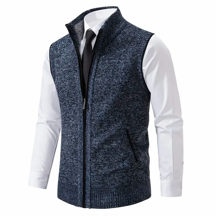 Mens Vest Water Resistant Zipper Closure