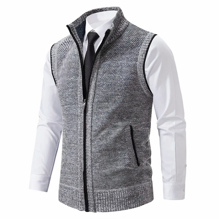 Mens Vest Water Resistant Zipper Closure