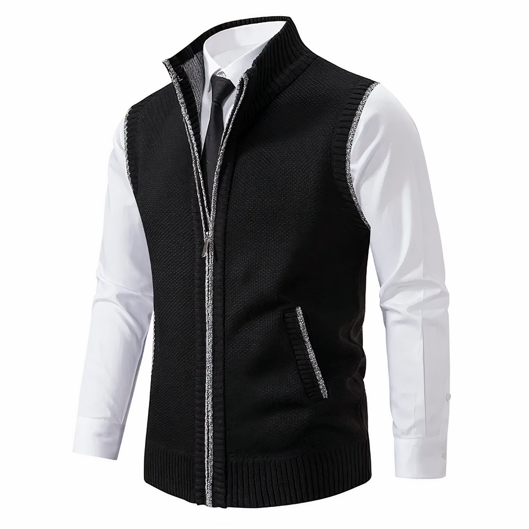 Mens Vest Water Resistant Zipper Closure