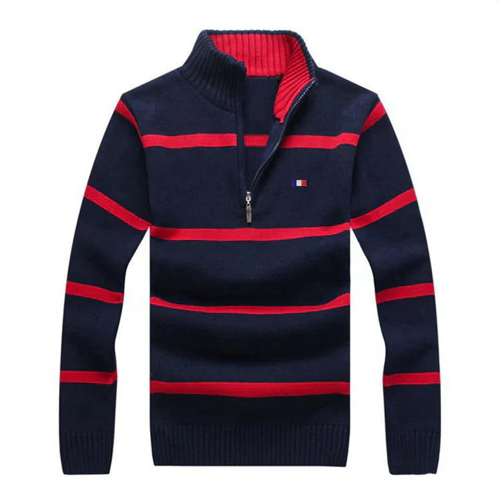 Mens Collared Jumper Knit Fit