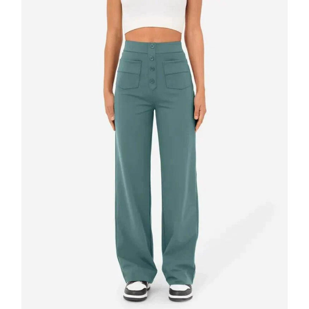 Womens High-Waisted Pants Flexible Fit