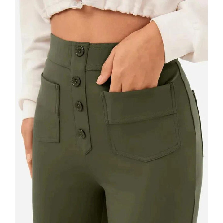 Womens High-Waisted Pants Flexible Fit
