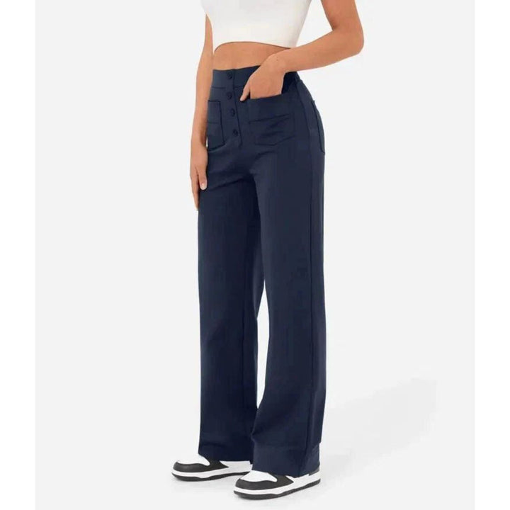 Womens High-Waisted Pants Flexible Fit