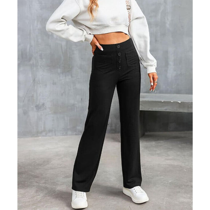 Womens High-Waisted Pants Flexible Fit