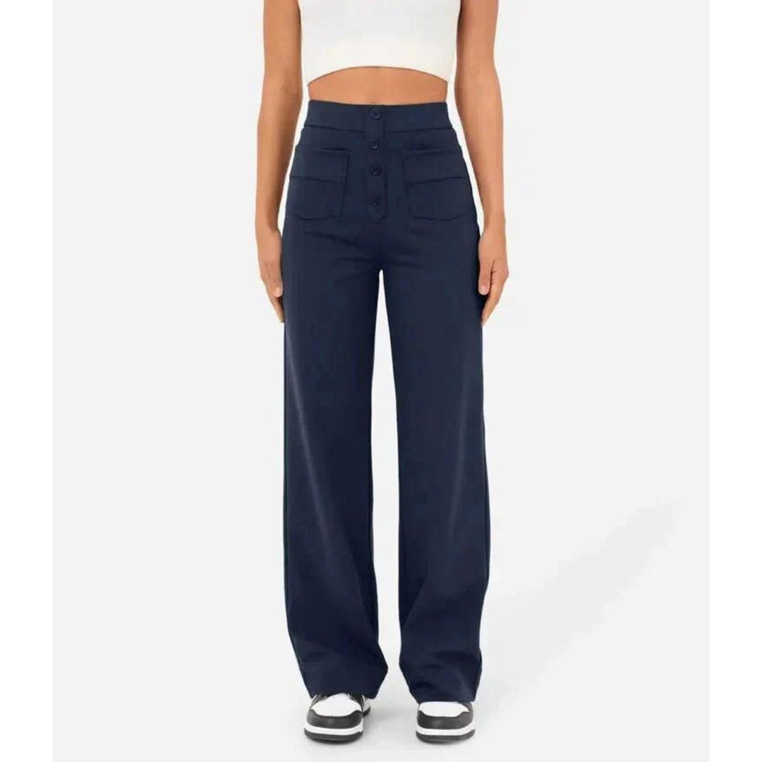 Womens High-Waisted Pants Flexible Fit