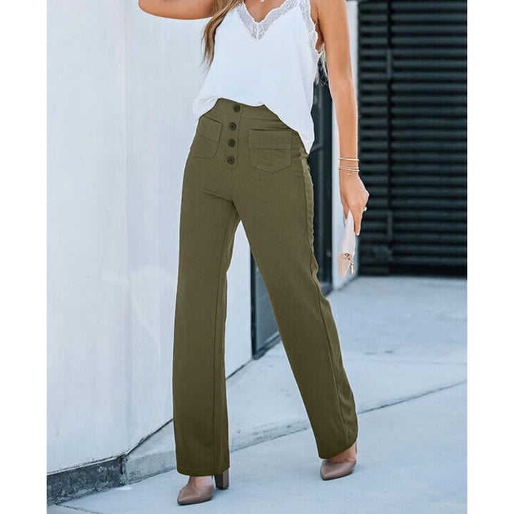 Womens High-Waisted Pants Flexible Fit