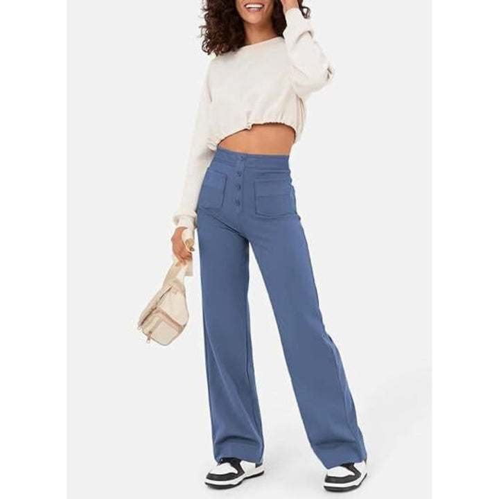 Womens High-Waisted Pants Flexible Fit