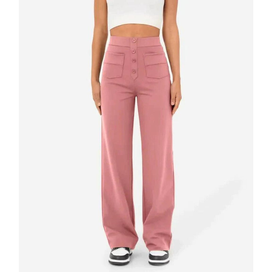 Womens High-Waisted Pants Flexible Fit