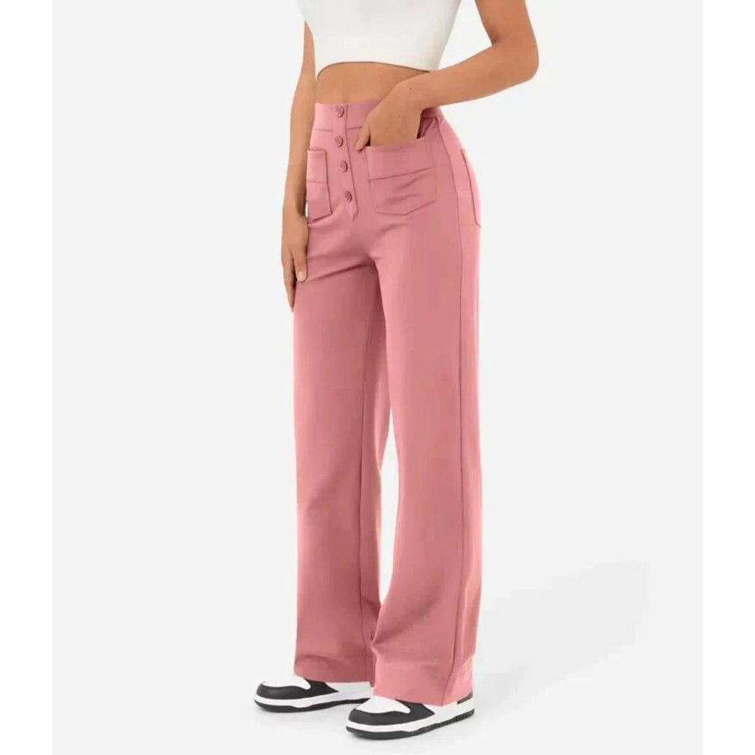 Womens High-Waisted Pants Flexible Fit