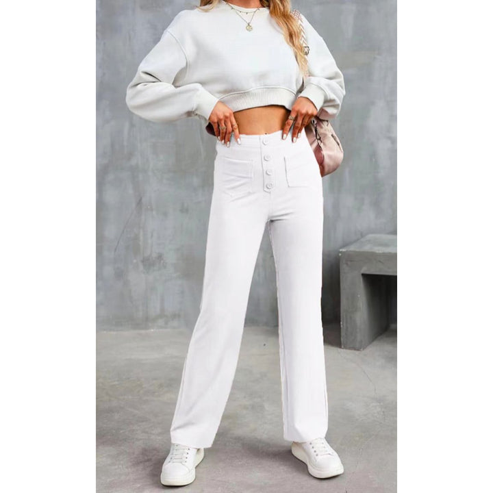 Womens High-Waisted Pants Flexible Fit