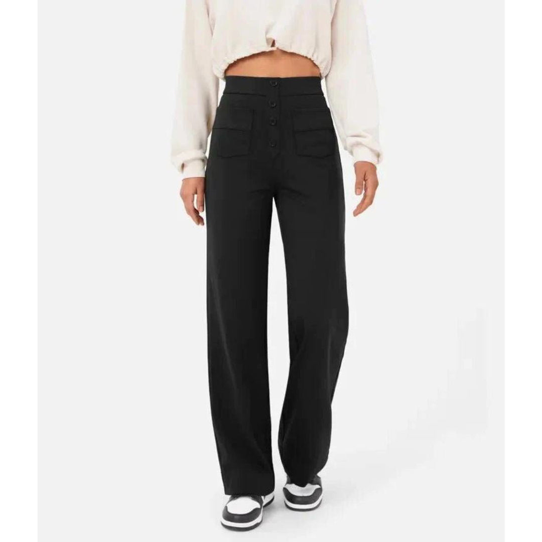 Womens High-Waisted Pants Flexible Fit