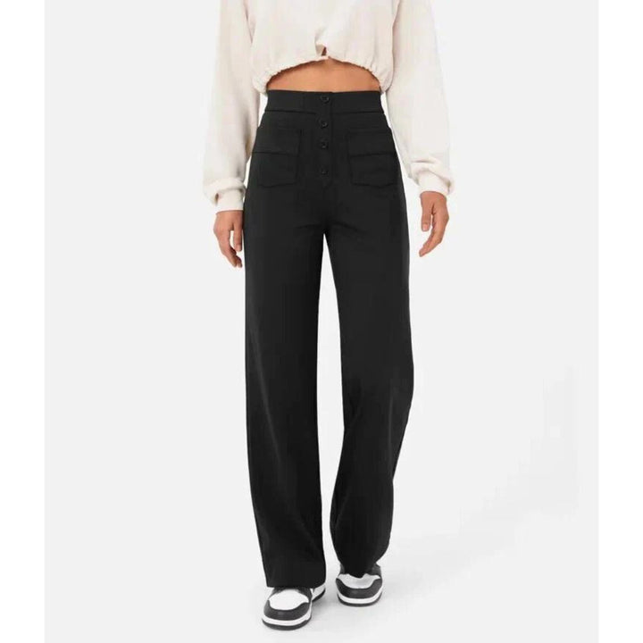 Womens High-Waisted Pants Flexible Fit