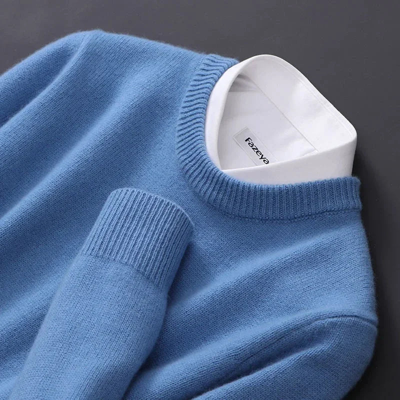 Mens Cashmere Knit Sweater Soft