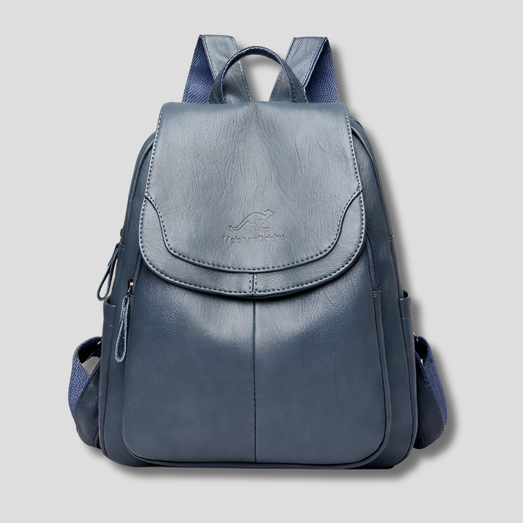 Womens Leather Backpack Anti-Theft Design