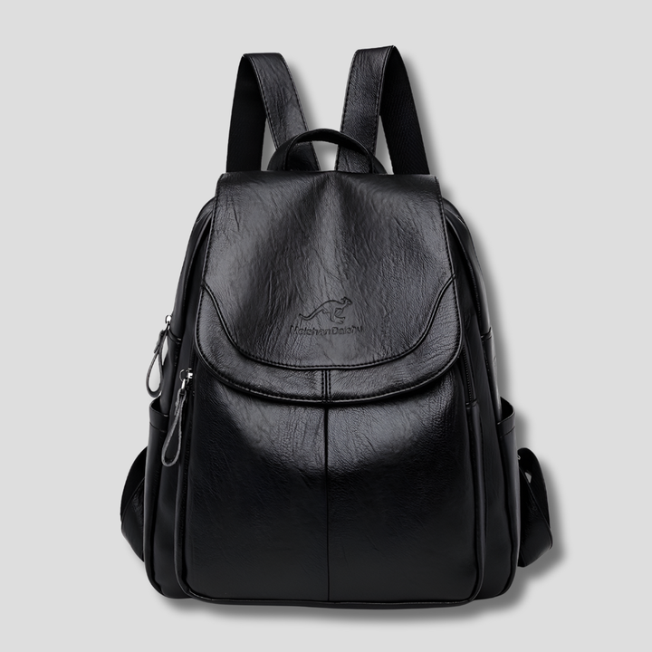 Womens Leather Backpack Anti-Theft Design