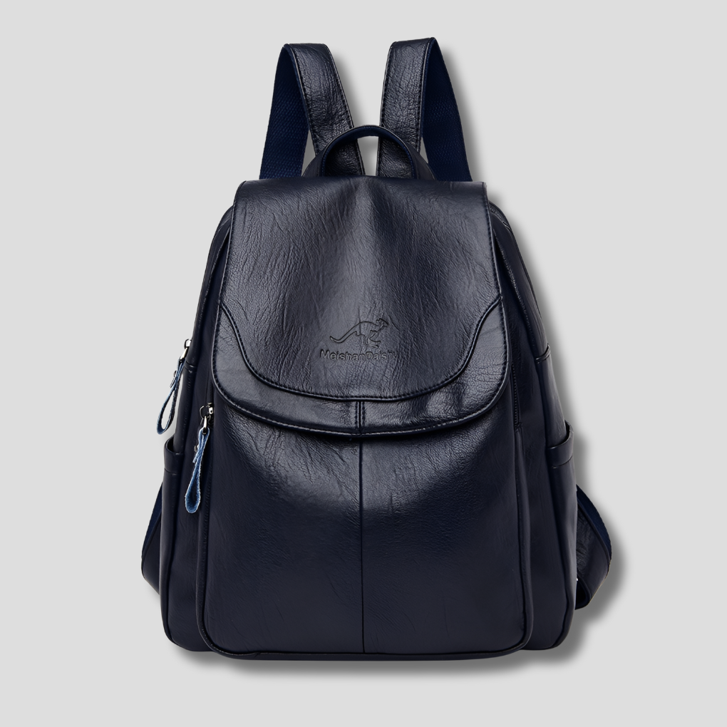 Womens Leather Backpack Anti-Theft Design