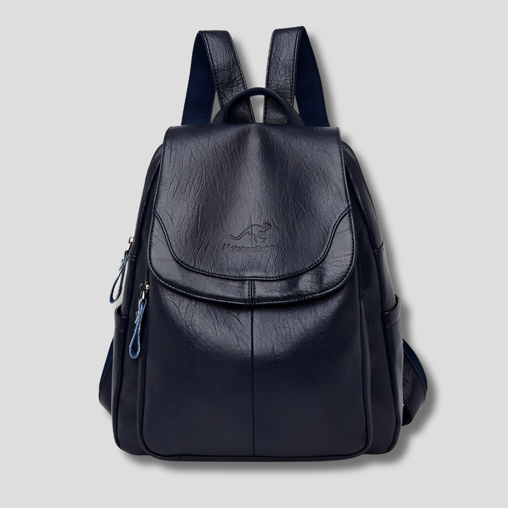 Womens Leather Backpack Anti-Theft Design
