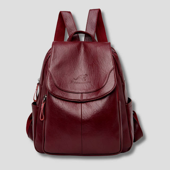 Womens Leather Backpack Anti-Theft Design