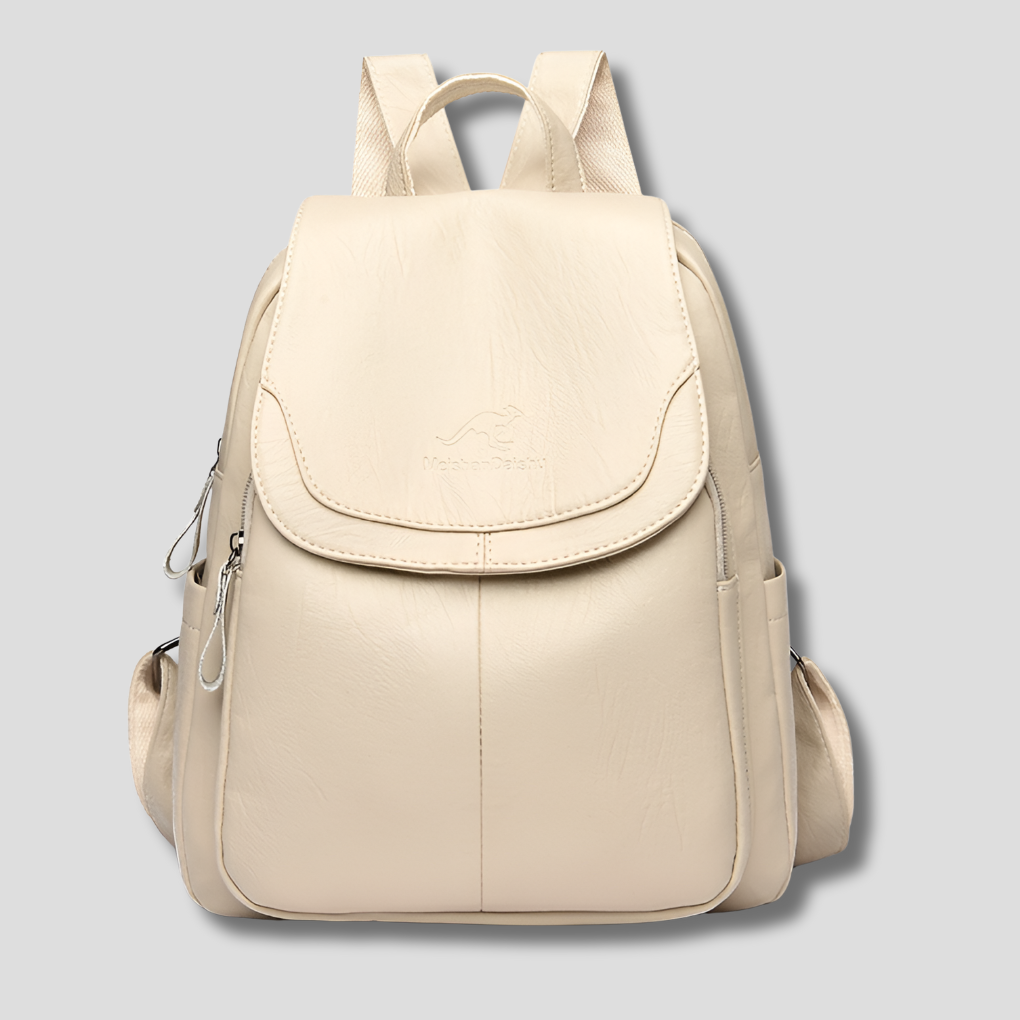 Womens Leather Backpack Anti-Theft Design