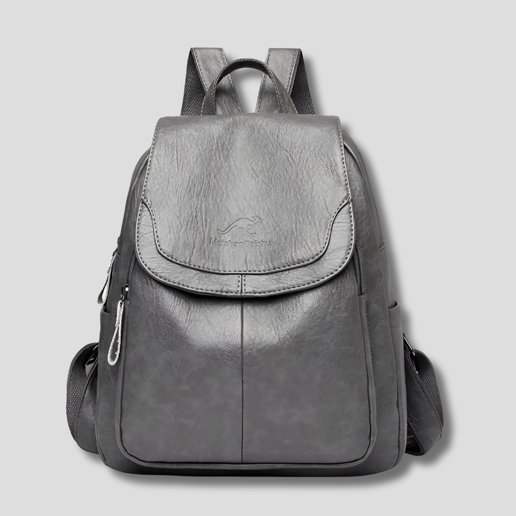 Womens Leather Backpack Anti-Theft Design