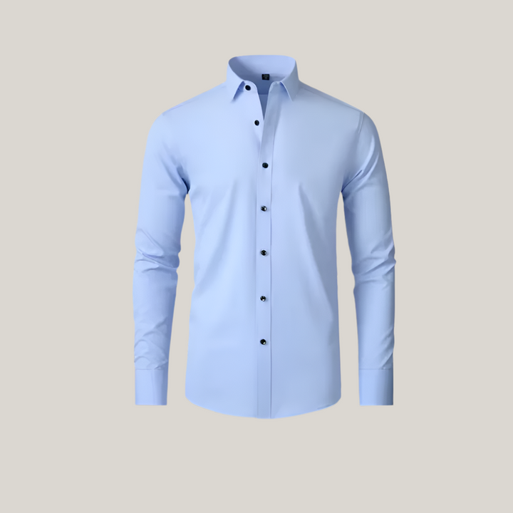 Mens Business Shirt Stretch Slim Fit Elegant