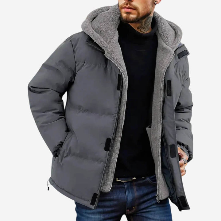 Unisex Puffer Jacket with Fleece Lining Winter Fit