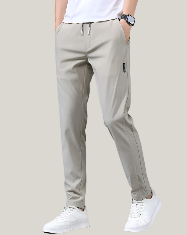 Mens Stretch Trousers with Drawstring Slim Fit - BritishMode