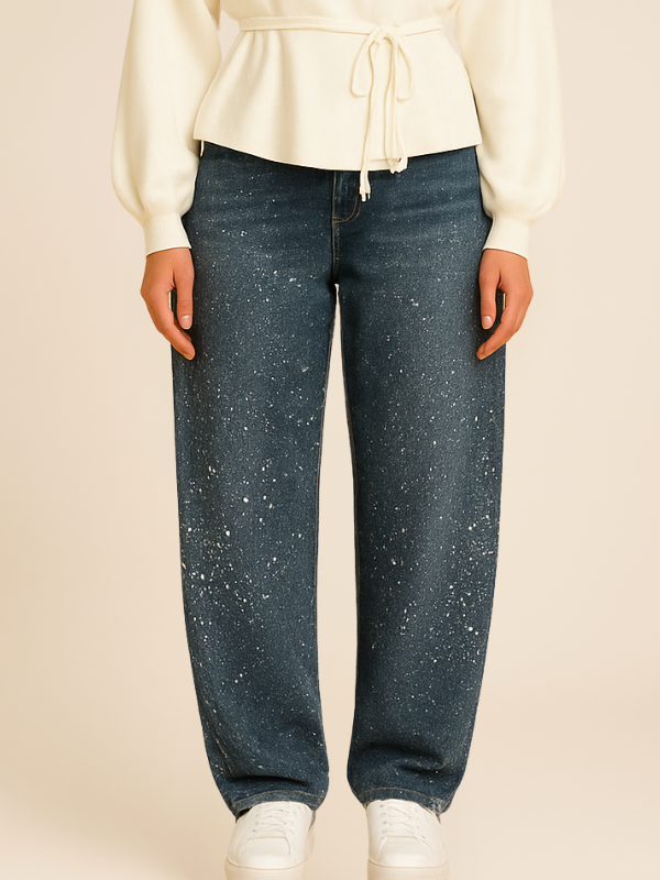 Womens High Waist Jeans Classic Fit Denim - BritishMode