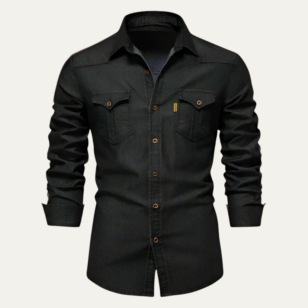 Mens Denim Casual Shirt Relaxed Fit