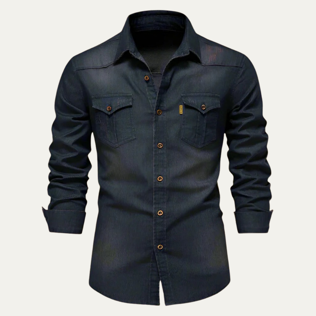 Mens Denim Casual Shirt Relaxed Fit