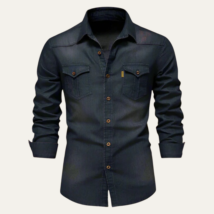 Mens Denim Casual Shirt Relaxed Fit