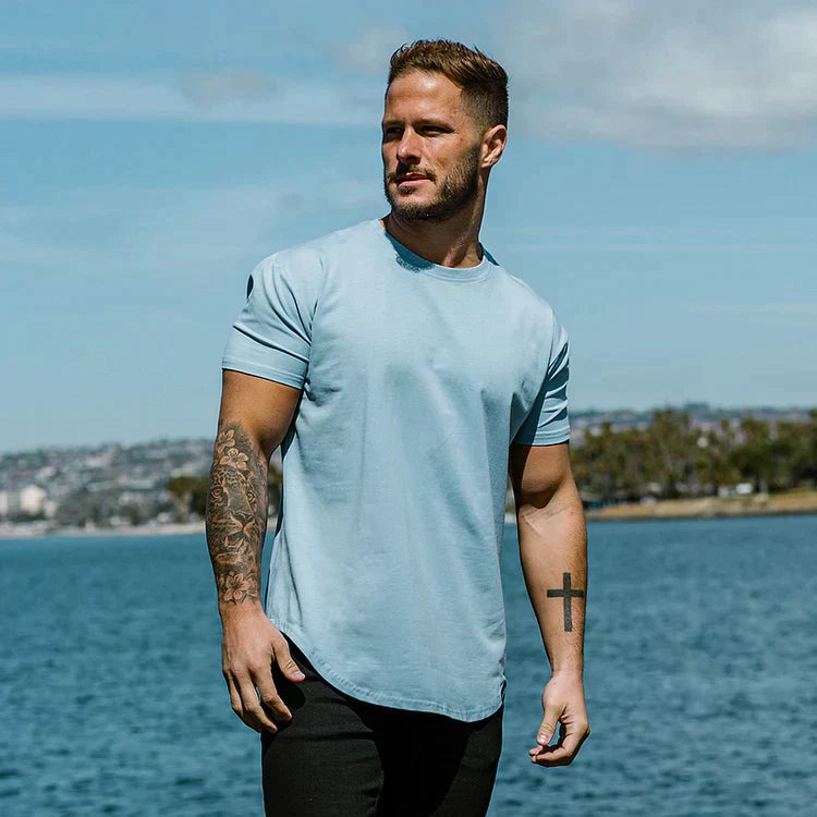 Mens Athletic T-Shirt Moisture-Wicking Close Fit