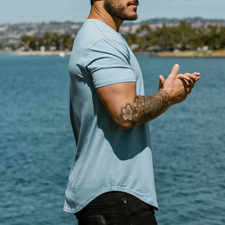 Mens Athletic T-Shirt Moisture-Wicking Close Fit